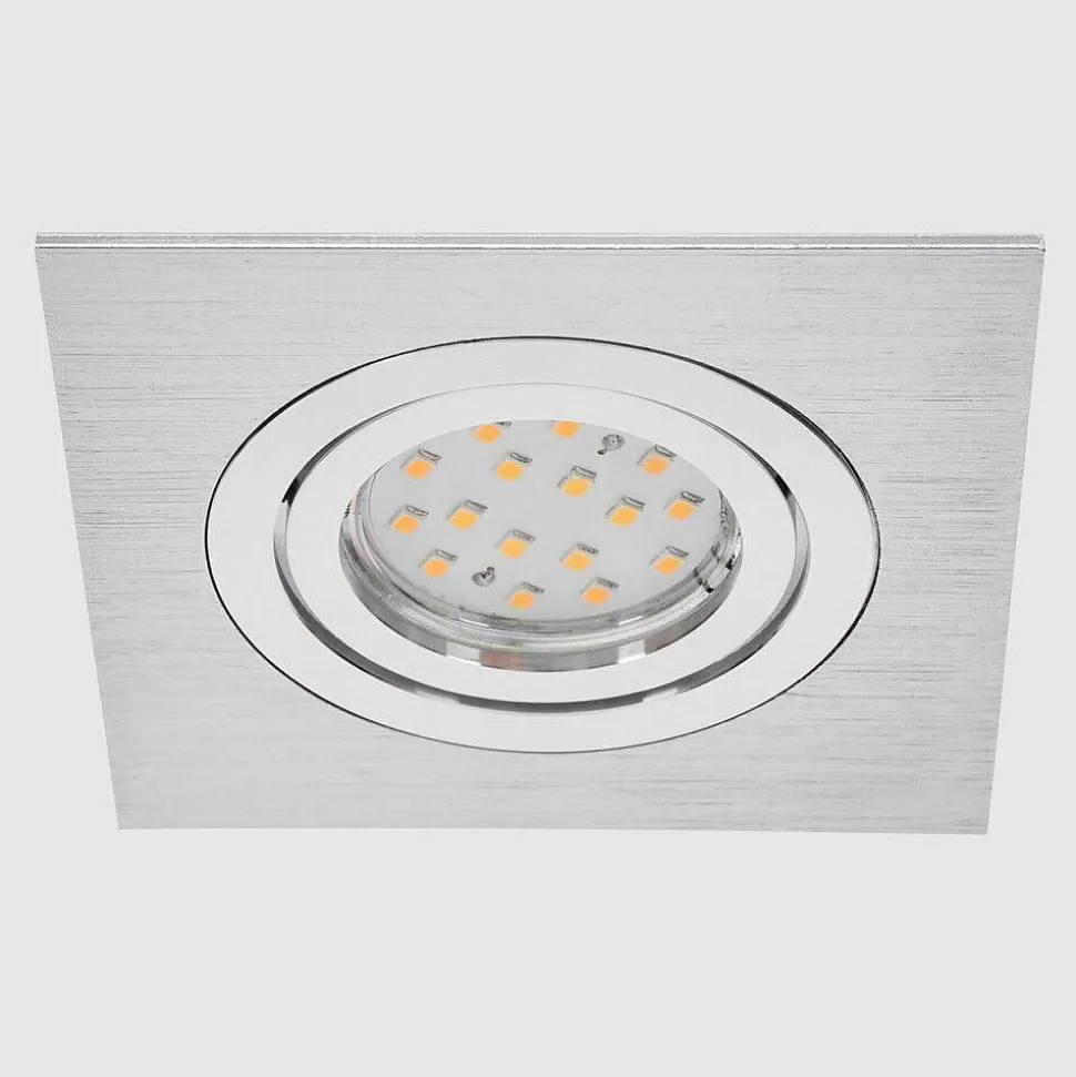 hofstein Luminaires Encastrés>Spot Encastrable Monthois Led Chrome, Nickel Mat, 1 Lumiere
