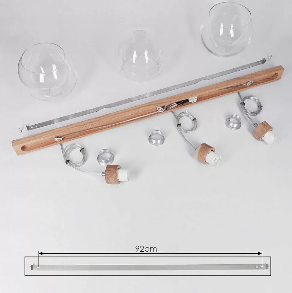hofstein Lampes À Boules>Suspension Andeer Chrome, Ecru, 3 Lumieres