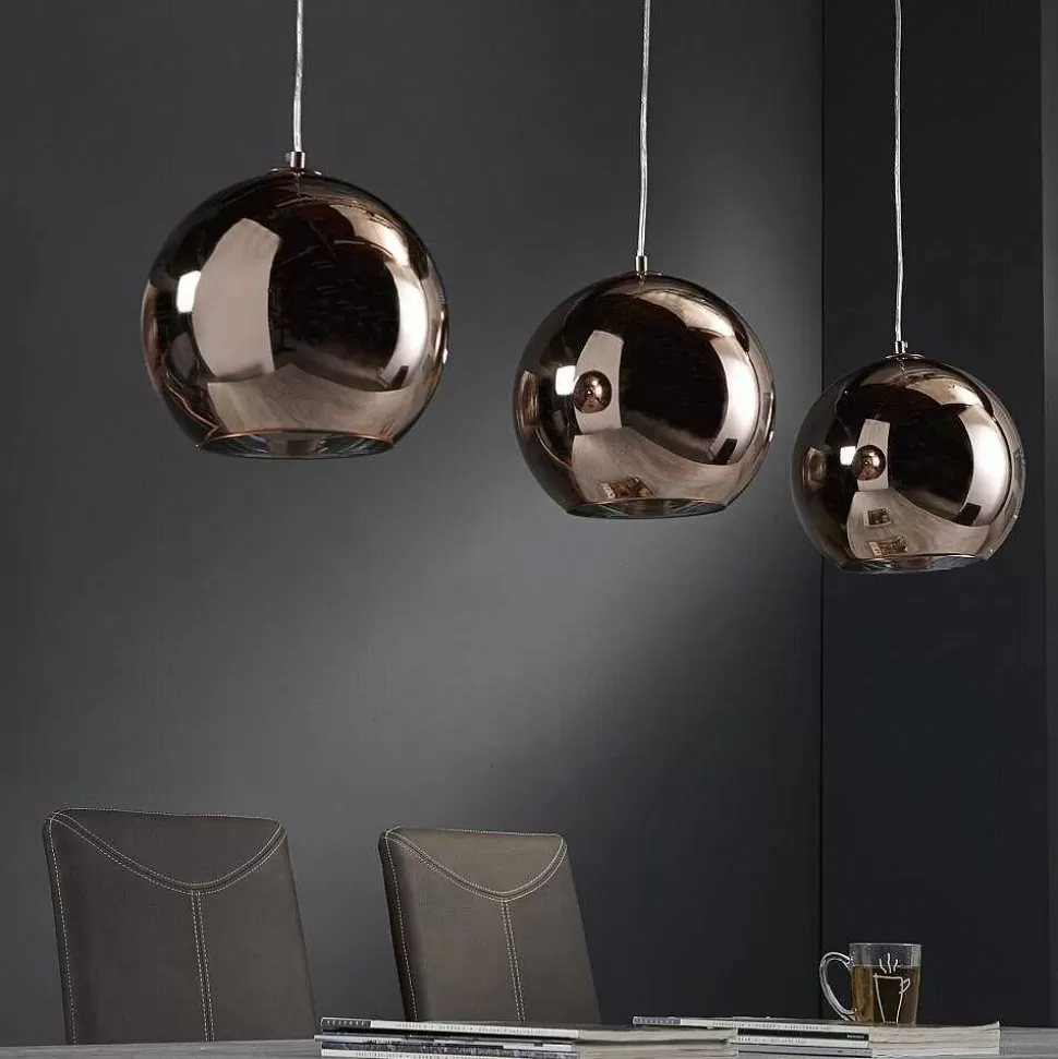 hofstein Lampes À Boules>Suspension Cattenscop Cuivre, 3 Lumieres
