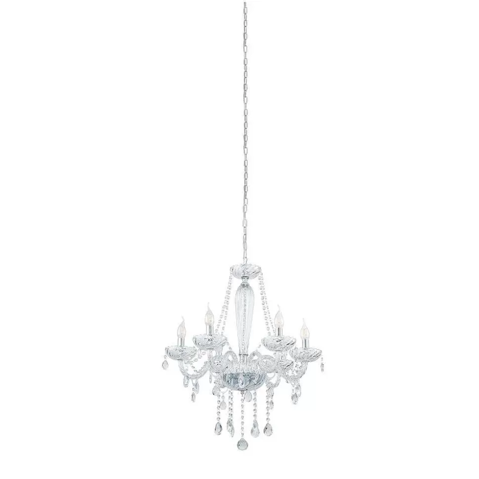 Luminaires Eglo Luminaires Antiques>Suspension Eglo Basilano Chrome, 6 Lumieres