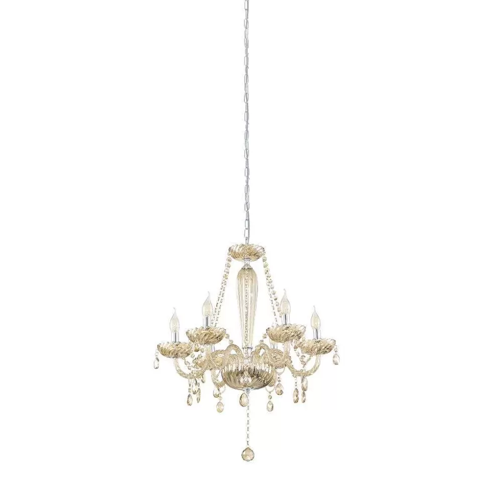 Luminaires Eglo Luminaires Antiques>Suspension Eglo Basilano Chrome, 6 Lumieres