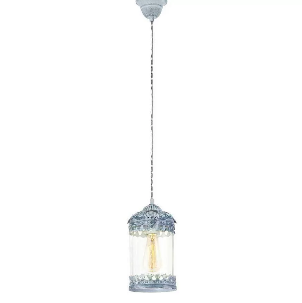 Luminaires Eglo Luminaires Antiques>Suspension Eglo Langham Bleu, Gris, 1 Lumiere