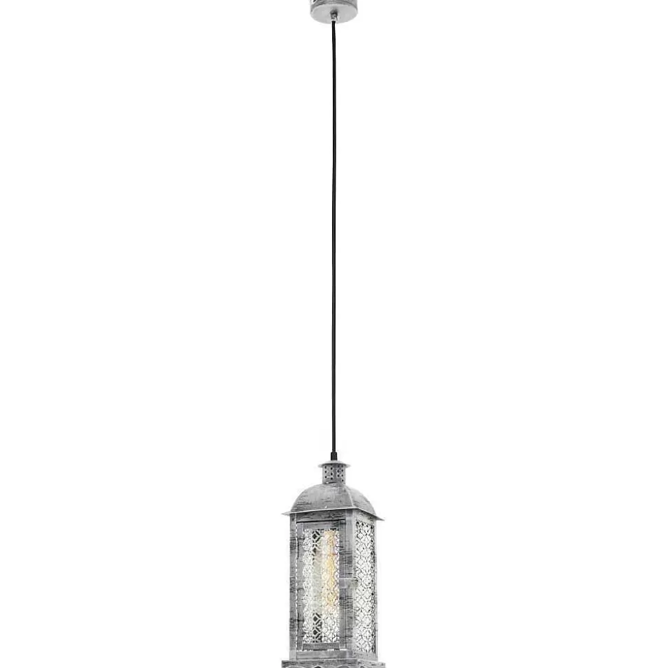 Luminaires Eglo Luminaires Antiques>Suspension Eglo Lisburn Ancien, Argente, 1 Lumiere