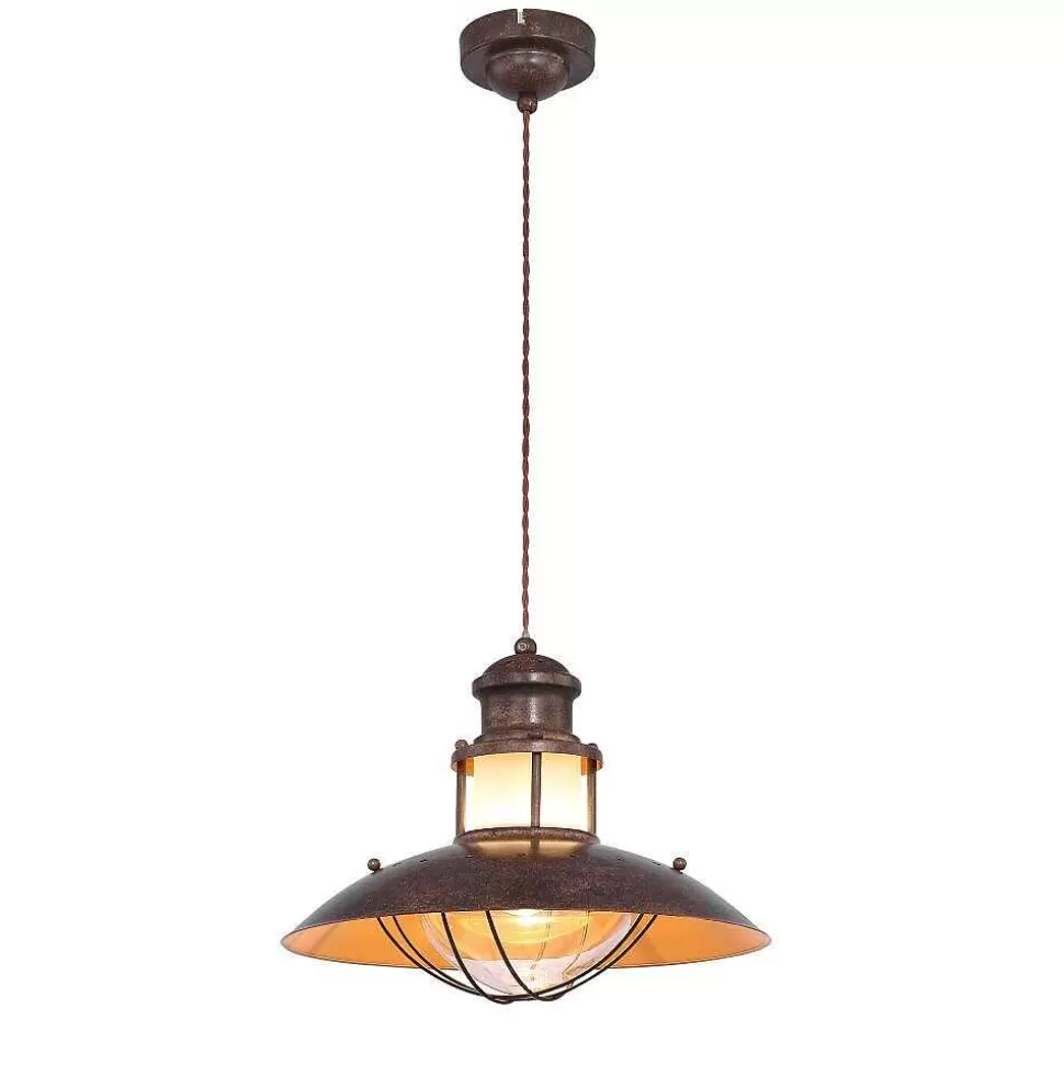 Luminaires Globo Lighting Luminaires Antiques>Suspension Globo Badalona Brun, 1 Lumiere