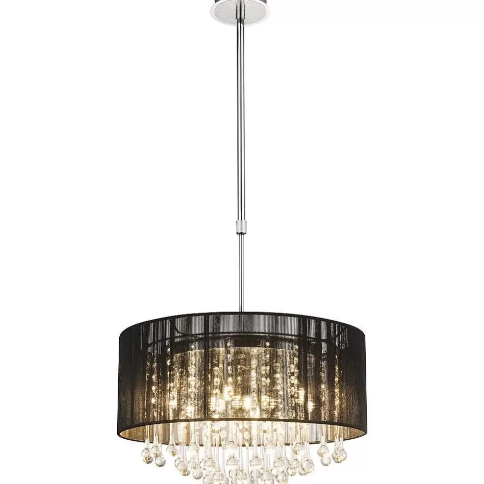 Luminaires Globo Lighting Luminaires Antiques>Suspension Globo Bagana Led Chrome, 12 Lumieres