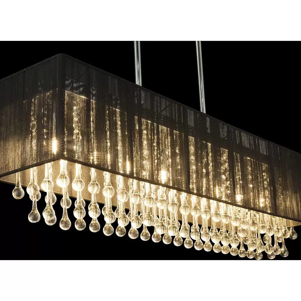 Luminaires Globo Lighting Luminaires Antiques>Suspension Globo Bagana Led Chrome, 8 Lumieres