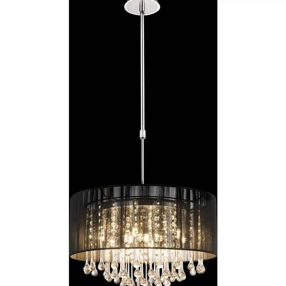 Luminaires Globo Lighting Luminaires Antiques>Suspension Globo Bagana Led Chrome, 12 Lumieres