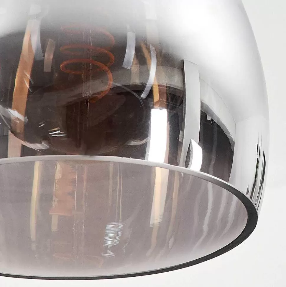 hofstein Lampes En Verre Fume>Suspension Kenong Fume, Noir, 3 Lumieres