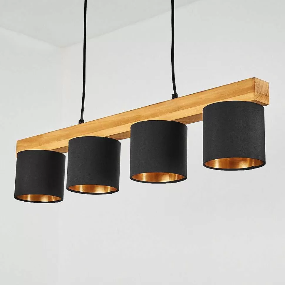 hofstein Suspensions>Suspension Malimea Ecru, Noir, 4 Lumieres